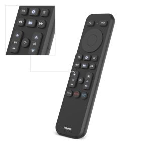 HAMA Дистанционно управление за TV + Netflix, Prime Video, бутони Disney+, програмируемо