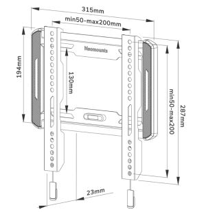 Стойка Neomounts Screen Wall Mount (fixed, ultra thin, VESA 200x200)