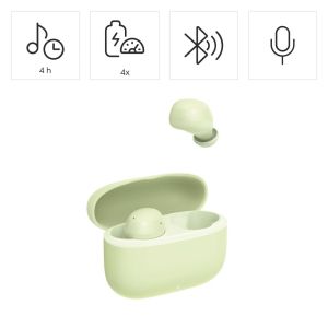 HAMA Блутут слушалки "Freedom Buddy II", True Wireless, Зелен