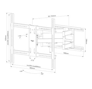 Стойка Neomounts Select Screen Wall Mount (full motion, VESA 800x600)