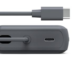 HAMA Външна батерия „Travel“ с кабел, 10000mAh, 2 изхода: 2x USB-C, антрацит