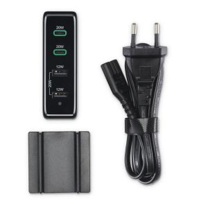 HAMA Зарядна станция 4 порта, 60W, 2 x USB-C, 2 x USB-A, PD, Fast Charge