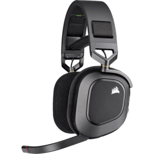 Геймърски слушалки с микрофон Corsair HS80 RGB Carbon безжични PC/PS5/PS4