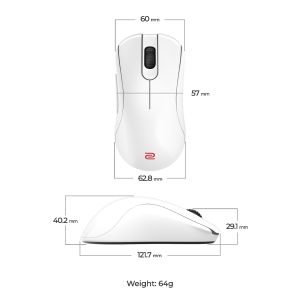 Безжична геймърска мишка ZOWIE ZA13-DW 4K, бяла