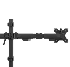 Стойка Neomounts Nero Double Flat Screen Desk Mount (phone holder+Quick-fix clamp/grommet)