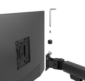 Стойка Neomounts Nero Triple Flat Screen Desk Mount (phone holder+Quick-fix clamp/grommet)