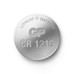 Литиева бутонна батерия GP CR-1216, 3V, 5 бр. в блистер, цена за 1 бр. батерия