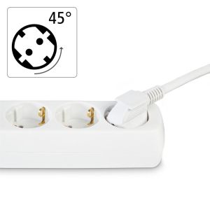 HAMA Разклонител 3 гнезда, 1.4м, бял