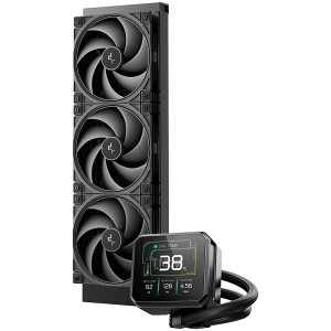DeepCool SPARTACUS 420, 420mm CPU Liquid Cooler, 3x140mm PWM Fans, 3.4'' IPS LCD Screen, Black, LGA1851/1700, AMD AM5/AM4, 5Y, R-SPT420-BKDSMP-G-1