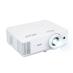 Мултимедиен проектор Acer Projector H6546Ki, DLP, FHD (1920x1080), 5200 ANSI Lumens, 17 000:1, 1.1x, 3D ready, 24/7 operation, HDMI 2x1.4, DC Out (5V/1.5A, USB-A), RS232, Audio in/out, WiFi (kit incl.), Speaker 3W, Bag, 2.95Kg, 2Y, White + Acer T82-W01MW 