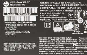 HP ProDesk 400 G7 Microtower PC