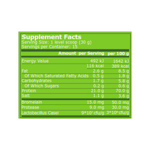 Pure Nutrition Plant Protein - Natural Chocolate - 450 g