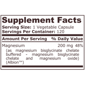 Pure Nutrition Magnesium Bisglycinate - 120 Vegetable Capsules