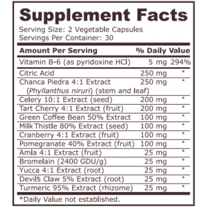 Pure Nutrition Uric Acid Formula - 60 Capsules