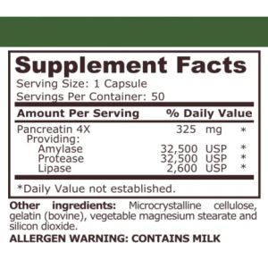 Pure Nutrition Digestive Enzymes - 50 Capsules