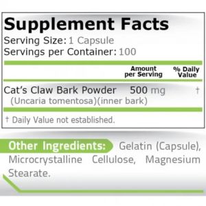 Pure Nutrition Cat's Claw 500 Мг - 100 Капсули