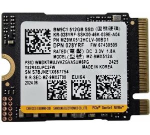 SSD SAMSUNG BM9C1 M.2 Type 2230 512GB PCIe Gen4x4 NVMe, 9MX512HCLV-00BD1