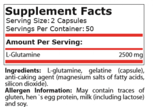 Pure Nutrition Glutamine Capsules 1250 mg 100 Капсули
