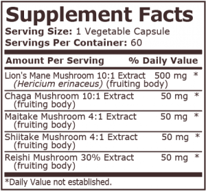 Pure Nutrition Lion's Mane Complex 60 Veg Capsules