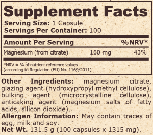 Pure Nutrition Magnesium Citrate 100 Capsules