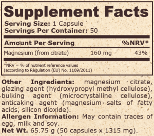 Pure Nutrition Magnesium Citrate 50 Capsules