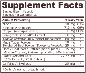 Pure Nutrition Libido Formula 30 Capsules