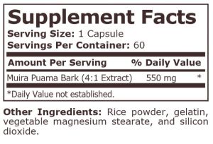 Pure Nutrition Muira Puama 550 мг 60 Capsules