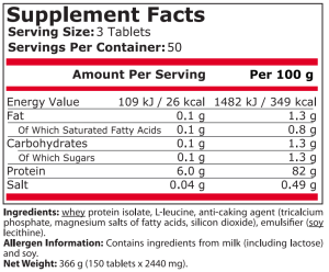 Pure Nutrition Amino 2000 mg + Leucine 150 Таблетки