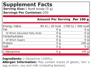Pure Nutrition 100% Pure Glutamine 1000 g