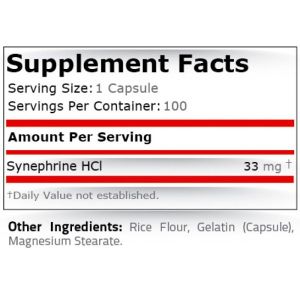 Pure Nutrition 100% Pure Synephrine 33 mg 100 Капсули