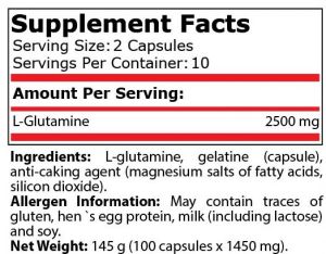 Pure Nutrition Glutamine Capsules Blister 20 Capsules