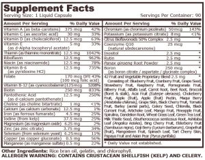 Pure Nutrition Liquid Multi 90 Liquid Capsules