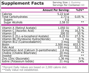 Pure Nutrition Hair, Skin & Nails Gummies Strawberry & Coconut 60 Gummies