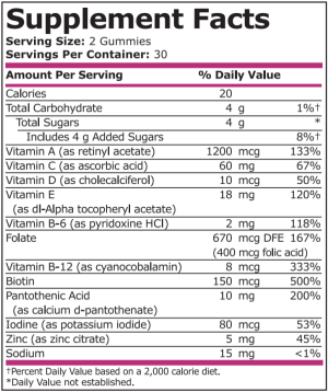 Pure Nutrition Women's Multi Strawberry, Orange & Cherry 60 Gummies