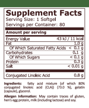 Pure Nutrition CLA 800 mg 80 Дражета