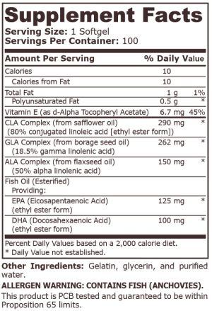 Pure Nutrition Omega 3 6 9 100 Softgels