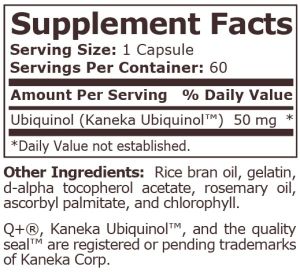 Pure Nutrition Ubiquinol Coq10 50 mg 60 Capsuleses