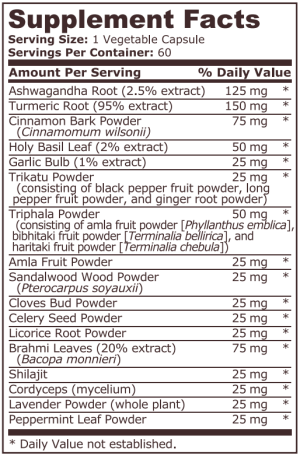 Pure Nutrition Ayurvedic Complex 60 Capsules