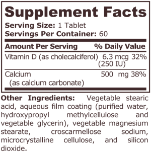 Pure Nutrition Calcium 500 60 Tablets