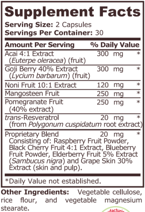 Pure Nutrition Antioxidant Juice 60 Capsules