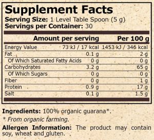 Pure Nutrition Organic Guarana 150 г