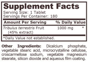 Pure Nutrition Tribulus Terrestris 1000 мг 180 Таблетки