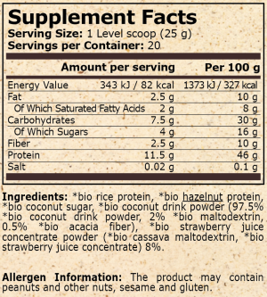 Pure Nutrition Organic Vegan Protein 500 г