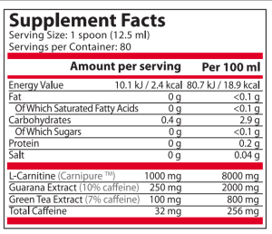 Pure Nutrition Carni MAX Liquid With Guarana And Green TEA 1000 ml