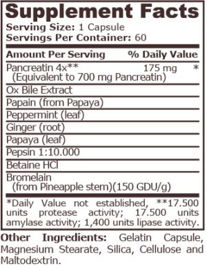 Pure Nutrition Opti Digest 60 Capsules