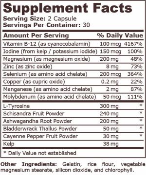 Pure Nutrition Thyroid Support 60 Capsules