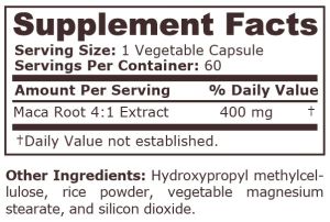 Pure Nutrition Maca Extract 400 мг 60 Vegetarian Capsules