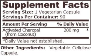 Pure Nutrition Activated Charcoal 90 Veg Capsules