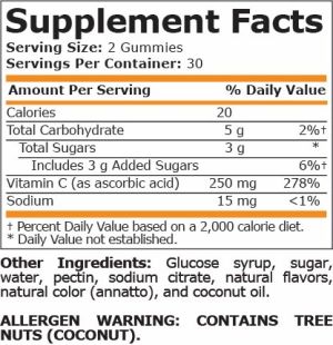 Pure Nutrition Vitamin C Orange 60 Gummies