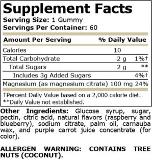 Pure Nutrition Magnesium Citrate Mixed Berry 100 мг 60 Gummies